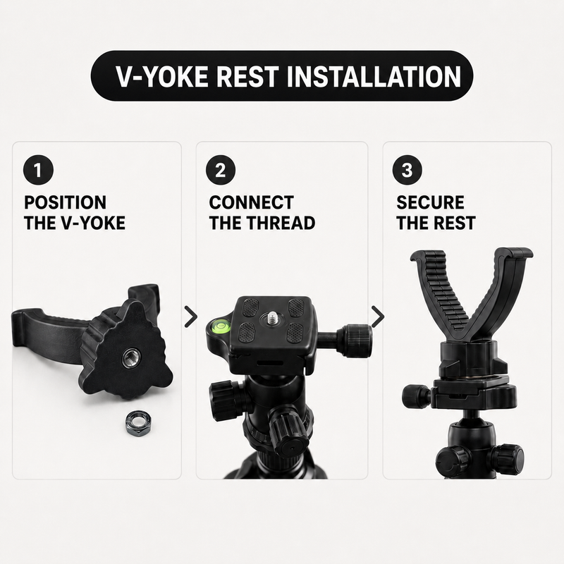 360° Swivel Hunting Chair with Adjustable Legs & Rifle Rest – Portable Tripod Seat - 8