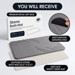 STONE BATH MAT – QUICK-DRY DIATOMACEOUS EARTH SHOWER MAT - 8