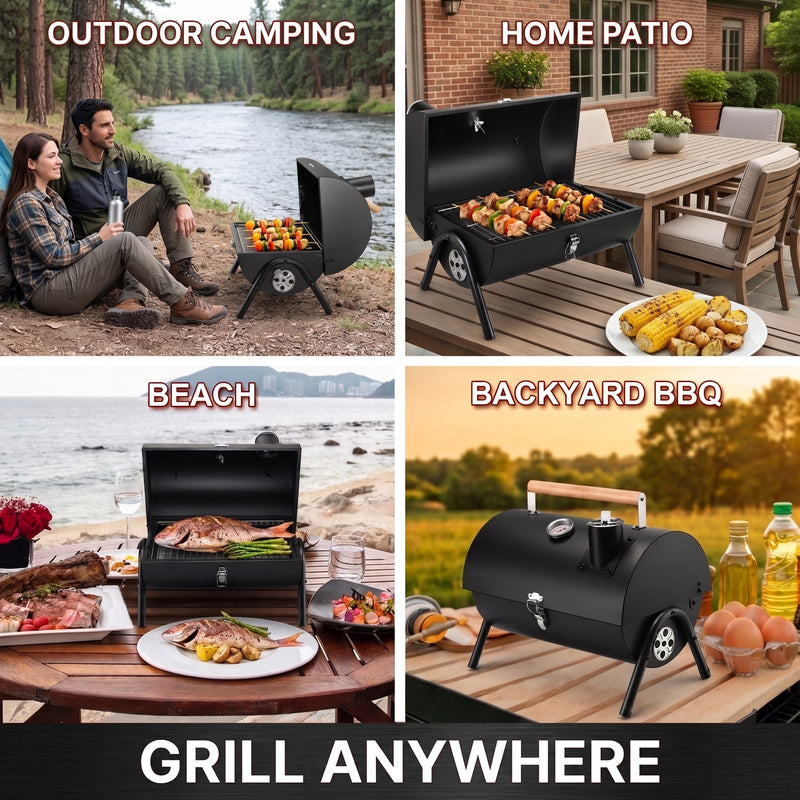 PORTABLE TABLETOP BBQ GRILL – CHARCOAL OUTDOOR GRILLS FOR CAMPING, PATIO, BEACH & BACKYARD - 8