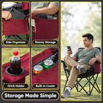 Heavy Duty Camping Chair with Cooler Storage – Single or Twin Pack - 8