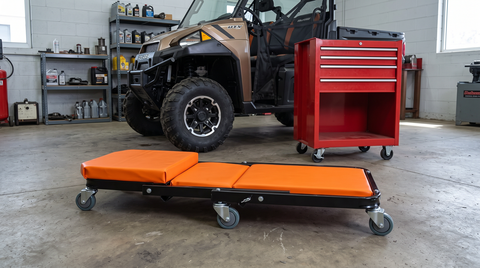 2-in-1 Mechanic Creeper Seat - Folding Z-Creeper, 300-450 lbs fit and scale thumbnail 8