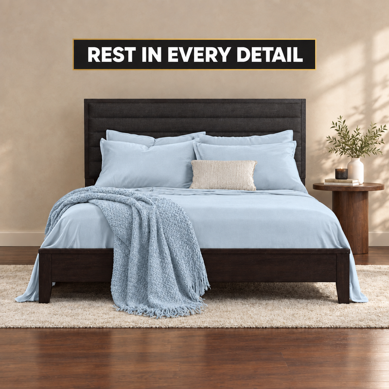 Bamboo Cooling Sheets – 300TC Viscose Sateen Sheet Set - 8