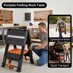 Portable Workbench & Folding Sawhorse – 2-in-1 Work Table - 8