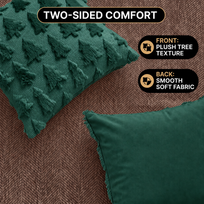 Christmas Pillow Covers 18x18 – Decorative Set of 2 - 8