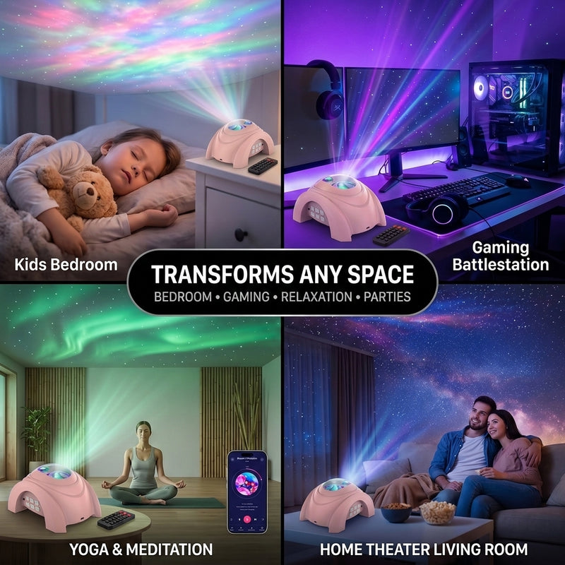 GALAXY PROJECTOR – WHITE NOISE, BLUETOOTH SPEAKER & REMOTE - 8