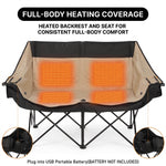 Heated Camping Chair for Adult Outdoor Activities - Portable Folding Heated Chair with 3 Adjustable Heat Levels, Heating Backrest Cushion Support 264LBS for Patio Camping (Battery Not Included) - 8