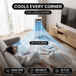 3-in-1 Evaporative Air Cooler Tower Fan with Remote Control - 8