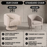 Swivel Accent Chair with Storage, 360 Degree Velvet Small Accent Chair, No Assembly Comfy Bedroom Chair for Living Room, Reading, Dressing Room - 8