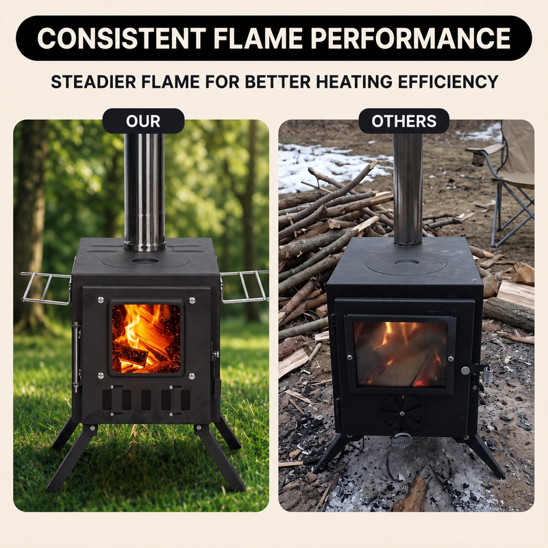 PORTABLE WOOD STOVE FOR CAMPING, TENT STOVE - 8