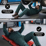 Low Profile Rolling Garage Creeper - Mechanic Creeper with Padded Headrest & Tool Trays, Under Car Roller for Automotive Repair, Rolling Car Creeper - 8