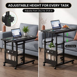 C-SHAPED END TABLE WITH CHARGING STATION – ADJUSTABLE HEIGHT - 8