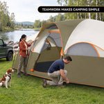 5–8 PERSON FAMILY DOME CAMPING TENT – WATERPROOF OUTDOOR TENT WITH RAINFLY & CARRY BAG - 8