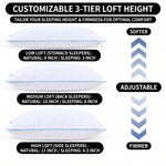 Gel Memory Foam Pillows, Set of 2 – Firm Quilted & Dual-Sided Cooling - 8