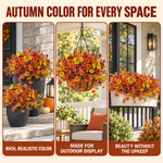 ARTIFICIAL FLOWERS FOR OUTDOORS – UV-RESISTANT FALL MIX - 8
