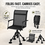 Portable Adjustable Hunting Chair with Swivel & Heated - 8