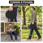 Folding Stool with Metal Frame – Indoor & Outdoor Seating - 8