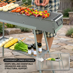 PORTABLE CHARCOAL HIBACHI GRILL – COMMERCIAL-QUALITY FOLDABLE BBQ GRILL FOR CAMPING, BACKYARD & OUTDOOR COOKING - 8