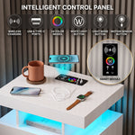 NIGHTSTAND WITH CHARGING STATION – LED, USB-C & DRAWERS - 8