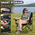 Heavy Duty Camping Chair with Cooler Storage – Single or Twin Pack - 8