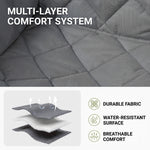 Oversized Padded 3-Person Folding Camping Loveseat Chair – Heavy Duty Outdoor Seating - 8