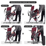 Heated Camping Chair for Adult Outdoor Activities - Portable Folding Heated Chair with 3 Adjustable Heat Levels, Heating Backrest Cushion Support 264LBS for Patio Camping (Battery Not Included) - 8