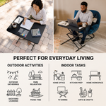 Foldable Table & Step Stool – Heavy-Duty, Portable, Adjustable Height, Indoor/Outdoor Use - 8