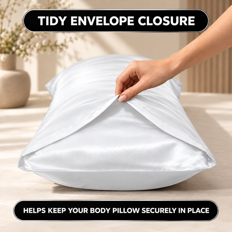 Body Pillowcase – Satin or Mulberry Silk, 20 x 54 in - 8