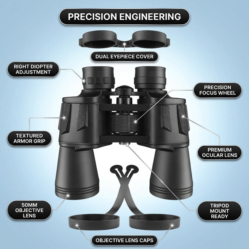 High-Powered Binoculars with Night Vision for Hunting, Bird Watching, and Travel - 8