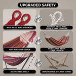 Double Hammock with Stand – Portable, Adjustable & 600lb Capacity for Indoor & Outdoor - 8