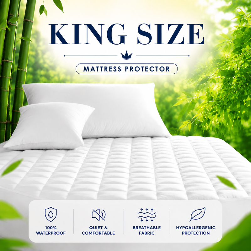Waterproof Mattress & Pillow Protector – Breathable Quilted Mattress Cover with Deep Pocket - 8