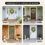 SUNFLOWER WREATH FOR FRONT DOOR – SUMMER FLORAL PORCH DÉCOR - 8
