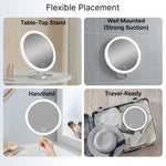 Lighted Magnifying Makeup Mirror – Rechargeable LED - 8