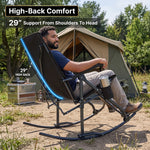 High Back Folding Rocking Camping Chair – Oversized Portable Outdoor Rocker with Cup Holder, Carry Bag & Heavy-Duty Steel Frame - 8