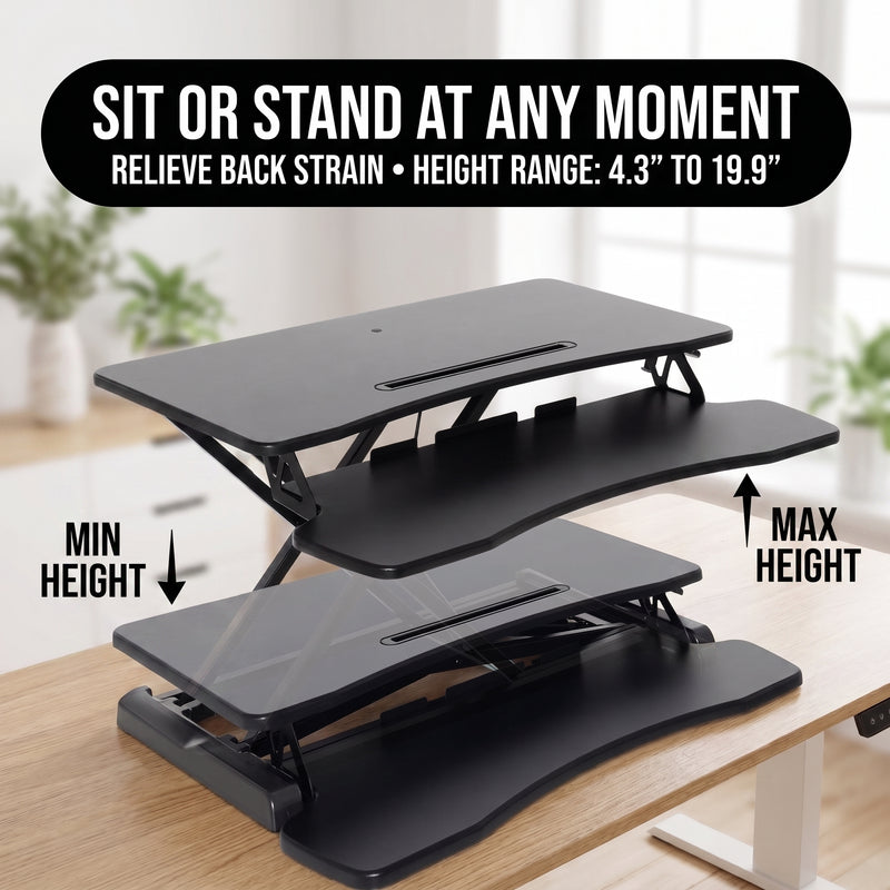 Standing Desk Converter – Adjustable Sit-to-Stand Desk Riser - 8