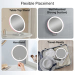 Lighted Magnifying Makeup Mirror – Rechargeable LED - 8