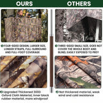 Hunting Tree Stand Blinds Cover 142" x 35" Extra Large Camouflage Universal Tree Stand Blinds Realistic Forest Camo Treestand Cover with Zipper for Deer Elk Hunting, Frames Not Included - 8