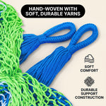Handwoven Mayan Rope Double Hammock with Tree Straps, Carabiners & Carry Bag - 8