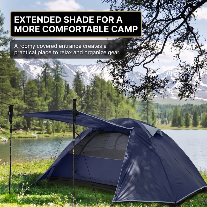 2-4 PERSON LIGHTWEIGHT BACKPACKING DOME CAMPING TENTS - 8