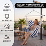 Premium Cotton Hanging Hammock Chair for Indoor & Outdoor Relaxation - 8