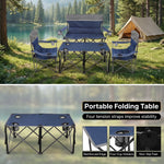 Outdoor 4-Piece Folding Chair and Table Set – Perfect for Camping and Picnics - 8