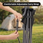 Tri-Lite Stool w/Back, Lightweight Portable Fishing Chair w/Cupholder and Carry Strap, Supports 225-Lb, Portable Outdoor Chair for the Hunting Blind, Camping, Travel, Hiking - 8