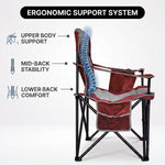 Heavy Duty Portable Folding Camping Chair with Cup Holder & Cooler Pocket - 8