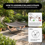 2-Person Hammock with Adjustable-Height Stand, Pillow & Carrying Bag - 8