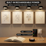 Picture Lights for Wall, Rechargeable Battery Operated LED Gallery Light Bar with Remote & Timer, Dimmable Wireless Wall Sconce for Paintings & Frames - 8