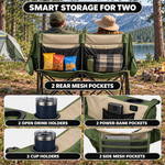 Double Heated Camping Chair with 3 Heat Levels & USB Power Pocket - 8