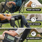 High Back Folding Rocking Camping Chair – Oversized Portable Outdoor Rocker with Cup Holder, Carry Bag & Heavy-Duty Steel Frame - 8