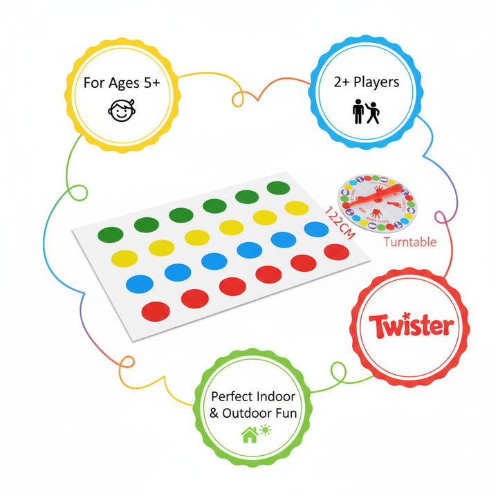 Twister Fun Game Outdoor Board Toy Family Friend Party Toys Twisting the Body for Children Adult Sports Interactive Group Toy