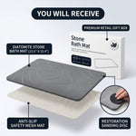 STONE BATH MAT – QUICK-DRY DIATOMACEOUS EARTH SHOWER MAT - 8