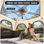 8-10 Person Instant Cabin Camping Tent with Room Divider & Rainfly - 8