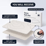 STONE BATH MAT – QUICK-DRY DIATOMACEOUS EARTH SHOWER MAT - 8